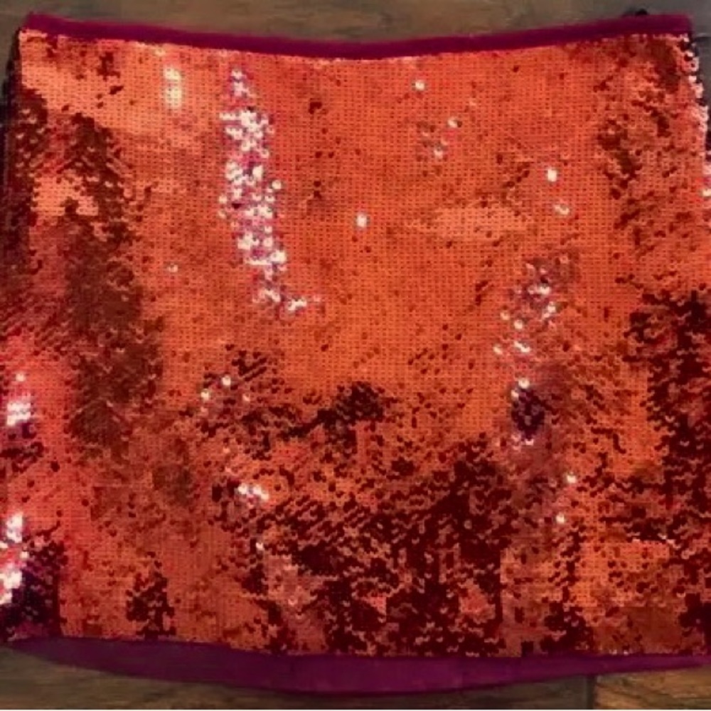 Theory sequined mini skirt size 0 with side zip